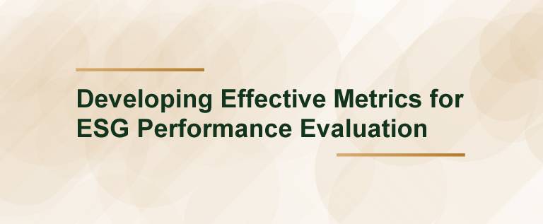 Developing Effective metrics